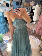 Load image into Gallery viewer, Two dress deal mustard oh lover short sleeves and hey have hand dye sage
