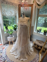 Load image into Gallery viewer, Ready to ship one only sample sale Beatrice Dress with sleeves one of a kind lace gown