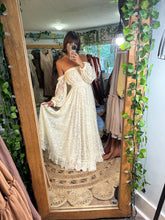 Load image into Gallery viewer, Ready to ship you glow girl gown in soft embroidery lace ivory dress gown sale