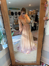 Load image into Gallery viewer, Ready to ship hand dyed tulle and lace two piece (peach) reversible