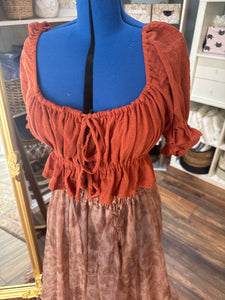 (Filagree) flash sale Ready to ship rusty filagree poetry two piece dress