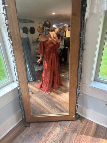 (Rust) Ready to ship  The Sugar Sugar dress linen cotton