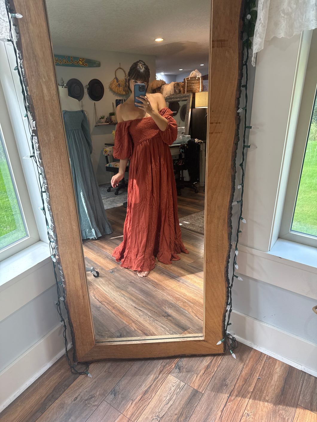(Rust) Ready to ship  The Sugar Sugar dress linen cotton