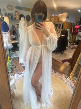 Load image into Gallery viewer, Pearl power robe dress on sale ready to ship with a nude body suit