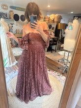 Load image into Gallery viewer, One of a kind (dye flaw) hand dyed lace dress ready to ship sale