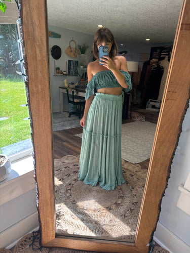 Two tops and a skirt hand dyed