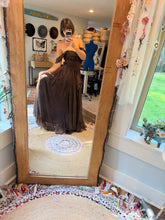 Load image into Gallery viewer, Hand dye deep brown love bird dress ready to ship sale