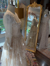 Load image into Gallery viewer, Sample sale ready to ship lace dress lined in satin fits sm-large