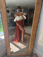 Load image into Gallery viewer, Two top one skirt  to ship soft satin matte simply two-piece dress on sale