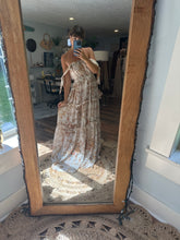 Load image into Gallery viewer, Sale Ready to ship you glow girl sleeveless in crinkle fabric large golden print