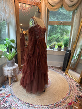 Load image into Gallery viewer, Ready to ship one of a kind hey babe with sleeves and ruffle overlay