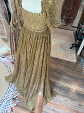 Load image into Gallery viewer, Juliet dress mustard lace very slight dye flaw ready to ship