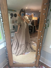 Load image into Gallery viewer, Ready to ship Awaken in tan brown linen cotton dress sale