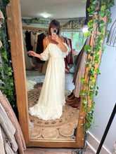 Load image into Gallery viewer, Middle sized poetry dress larger size medium to XL Light ivory