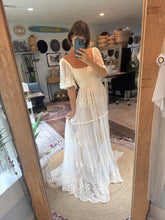 Load image into Gallery viewer, New Euphoria dress lace and sleeve style ready to ship sample sale