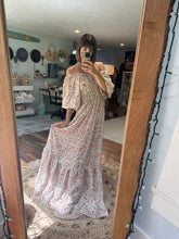 Load image into Gallery viewer, Preorder allow 6-8 week rust floral crinkle ruffle me right up dress