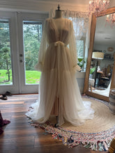 Load image into Gallery viewer, Ivory tulle robe comes with slip dress ready to ship sale