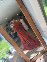 Load image into Gallery viewer, (RESERVED) Ready to ship rust linen cotton dreams like these dress sale