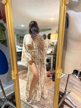 Load image into Gallery viewer, Ready to ship two dress deal Ophelia dress in crinkle (sheer) with brown Athena dress