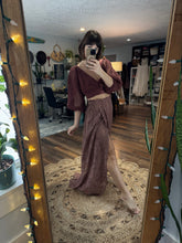 Load image into Gallery viewer, Ready to ship vintage lace skirt and hand dyed top set