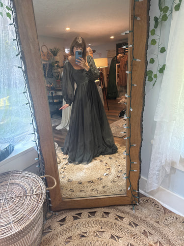 (Dark army green ) Ready to ship hand dyed Sonoma dress