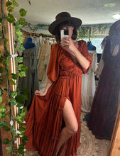 Load image into Gallery viewer, (Preorder  6-8 wk) soft rayon  simply rust dress