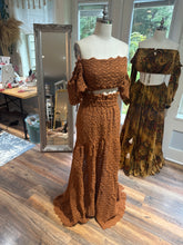 Load image into Gallery viewer, Preorder all 6 weeks or so - new Brown - so Sara two piece dress