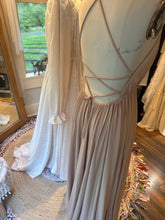 Load image into Gallery viewer, Ready to ship sale gratitude slip and ivory stretchy knit type fabric robe