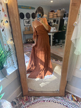 Load image into Gallery viewer, Ready to ship so Sara small to xl rusty brown two piece dress (roomier version)