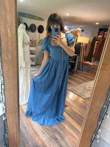 (Two dress deal) show off those shoulders light ivory  with Ready to ship soft denim Rapture dress - sale