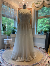 Load image into Gallery viewer, Ready to ship Hey Babe two piece floral lace with ruffle antique white