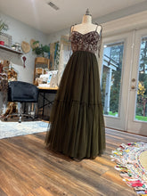 Load image into Gallery viewer, (Dark olive bottom ) preorder allow 2 weeks hand dyed Hey Babe dress lined