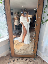 Load image into Gallery viewer, Ready to ship ruffle me right up light ivory linen cotton