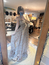 Load image into Gallery viewer, Always and forever dress on rust floral crinkle ready to ship sale l