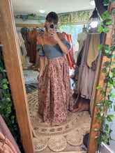 Load image into Gallery viewer, Flash sale Ready to ship denim top and floral skirt hand dyed set