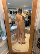 Load image into Gallery viewer, (Two dress deal ) Ready to ship soul mate skirt and denim top with Daydream dress in beige gauze fits small to xl