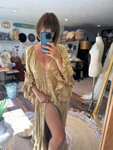 Load image into Gallery viewer, Ready to ship dreams like these dress mustard linen cotton on sale
