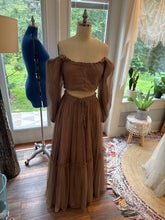 Load image into Gallery viewer, Ready to ship bring it two piece cotton with soft tulle overlay hand dyed dress