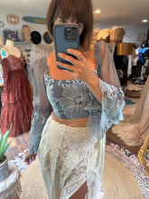 Load image into Gallery viewer, Three top, vintage lace skirt, Athena dress in brown sale ready to ship
