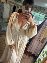 Load image into Gallery viewer, SALE ON the new Purely Abundant dress ready to ship in crepe crinkly cotton creamy ivory