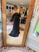 Load image into Gallery viewer, Ready to ship sale black matte satin youbglow girl two piece dress