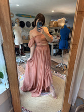 Load image into Gallery viewer, Ready to ship sale coral color chiffon emotions oh my top and  poetry skirt two piece dress