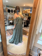 Load image into Gallery viewer, One of a kind lace embroidery hand dyed dress