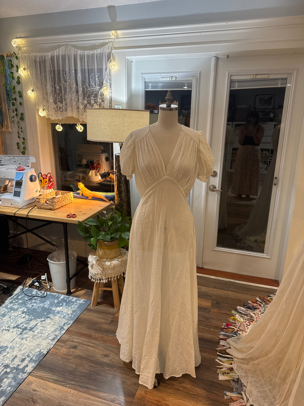 For petites - ready to ship xs-medium sample dress sheer