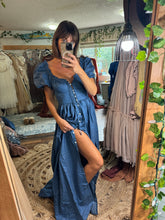 Load image into Gallery viewer, Rapture button up dress in denim ready to ship