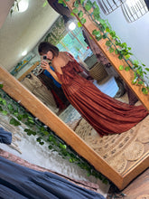 Load image into Gallery viewer, Ready to ship mystical wonders two piece rust chiffon reclamation dress