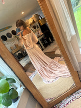 Load image into Gallery viewer, Stock clear out sale ready to ship soft blush satin ruffle me right up dress