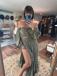 (Preorder allow 6-8 week ) Nothing quite like you  two piece dress in Olive sale