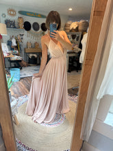 Load image into Gallery viewer, Ready to ship sale two dress deal gratitude slip and robe in beige ivory