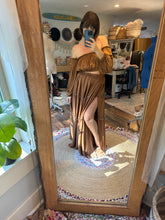 Load image into Gallery viewer, Ready to ship sale you glow girl brown matte satin two piece dress